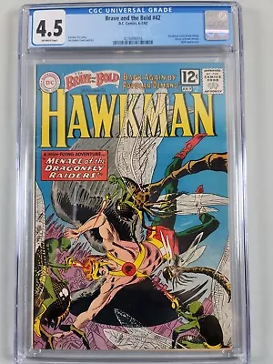 Buy Brave And The Bold #42 Hawkman Silver Age Vintage DC Comic 1962 CGC 4.5! • 75.46£