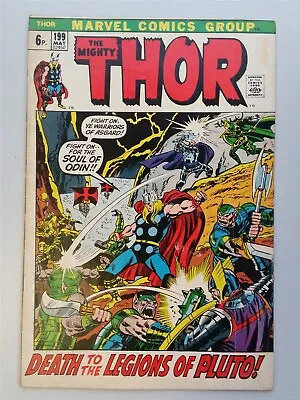 Buy Thor Mighty #199 Vg (4.0) May 1972 Marvel Comics ** • 9.99£