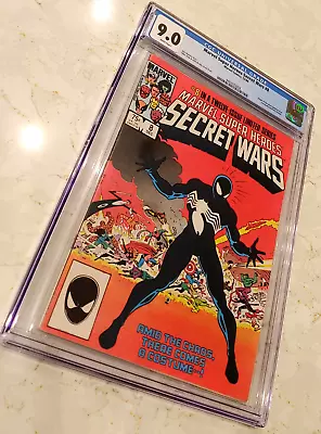 Buy Marvel Super Heroes Secret Wars 8 CGC 9.0 1984 Symbiote Black Spider Man • 179.30£