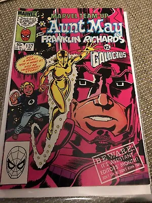 Buy Marvel Team-up (Vol 1) #137 Marvel Comics Aunt May Franklin Richards VS Galactus • 7.95£