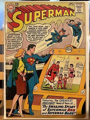 Buy SUPERMAN # 162 Silver Age SUPERMAN RED-SUPERMAN BLUE • 47.40£