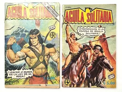 Buy 2 Aguila Solitaria Spanish Comics Lot 313 And 314 (1980) Mexico Paquines Racana • 5.62£