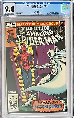 Buy Amazing Spider-Man #220 CGC 9.4. Spider-Man Moon Knight Team Up! • 65£