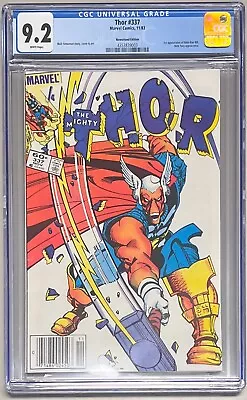 Buy Thor #337 (1983) CGC 9.2 - NEWSSTAND - FIRST Beta Ray Bill - Marvel KEY SIMONSON • 157.33£