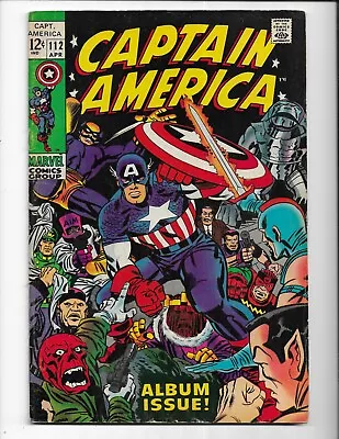 Buy Captain America 112 - F 6.0 - Iron Man - Modok - Red Skull - Swordsman (1969) • 35.98£