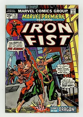 Buy Marvel Premiere #16 FN- 5.5 1974 2nd App. And Origin Of Iron Fist • 17.48£
