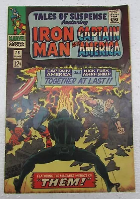 Buy Vintage Tales Of Suspense Iron Man And Captain America Marvel Comics 78 • 24.01£