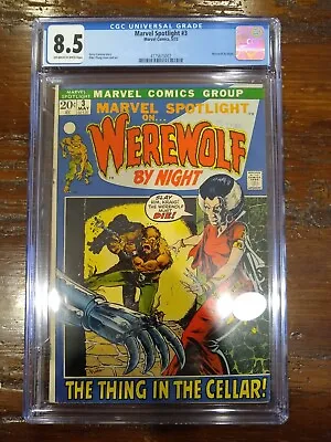 Buy Marvel Spotlight #3 CGC 8.5 1972 Werewolf By Night (Jack Russell) • 237.54£