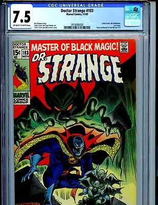 Buy Doctor Strange #183 CGC 7.5  1969 Marvel  Dr Strange K47A • 281.44£