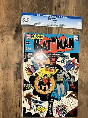 Buy Batman #213 - Aug 1969 - Origin Of Robin Appearance - Cracked Out Cgc 8.5 Vf+ • 50£