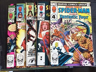 Buy 5 Comic Lot Marvel Team-up #133 134 135 136 137 Marvel 1983 Aunt May Hg Set • 23.71£