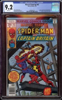 Buy Marvel Team Up # 65 CGC 9.2 White (Marvel 1978) 1st U.S Appear Captain Britain • 120.37£
