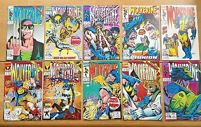 Buy 10 Issues Wolverine MARVEL Comics Issues: 51, 52, 53, 54, 57, 59, 60, 61, 62, 65 • 24£