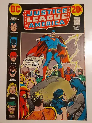 Buy Justice League Of America #102 Oct 1972 FINE+ 6.5 Red Tornado Destroyed • 19.99£