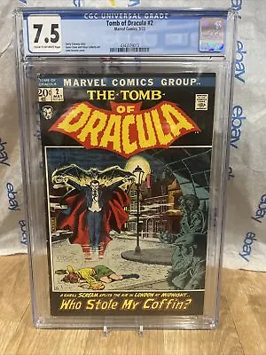 Buy Tomb Of Dracula #2 2nd Appearance Of Dracula CGC 7.5 Marvel 1972 Graded Comic • 130.45£