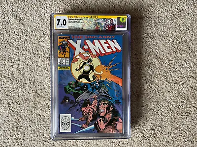 Buy Uncanny X-Men #249 CGC 7.0 WP SS Signed Chris Claremont 1989 Marvel Custom Label • 120.63£