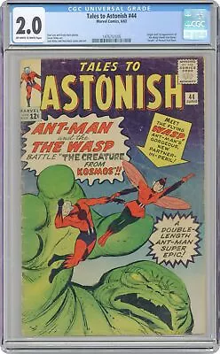 Buy Tales To Astonish #44 CGC 2.0 1963 1476751005 1st App. And Origin Wasp • 558.97£