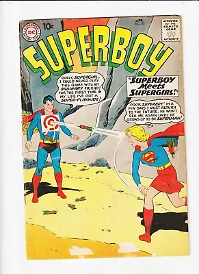 Buy SUPERBOY 80 Superman SILVER Age 1960 DC COMIC   1st Meeting Supergirl+Superboy! • 60.32£