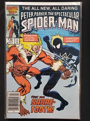 Buy The Spectacular Spider-Man #116 1st Foreigner App Newsstand Marvel 1986 FN • 6.98£