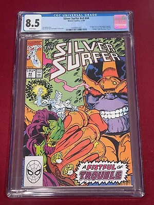 Buy Silver Surfer Vol 3 #44 CGC 8.5 WHITE Pg Thanos 1st Appearance Infinity Gauntlet • 40.12£