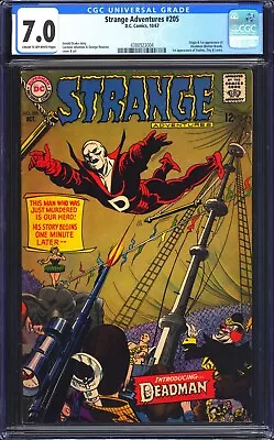 Buy Strange Adventures 205 CGC 7.0 F/VF 1st APP Deadman (Boston Brand) DC 1967 • 558.86£