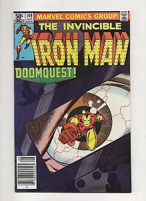 Buy Iron Man #149 (1981) Newsstand Dr Doom Doomquest High Grade NM- 9.2 • 15.04£