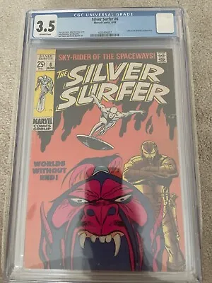 Buy Silver Surfer #6 - Marvel 1969 Comics - CGC 3.5 Off-white • 49.27£