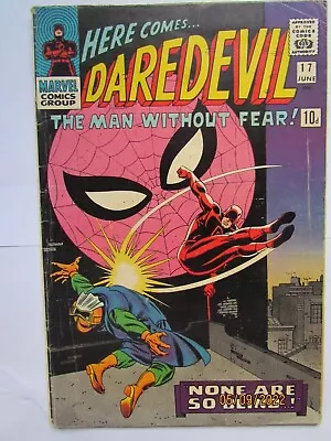 Buy DAREDEVIL #17 (1966) 2nd Romita Art On Spider-Man - VG- • 43£