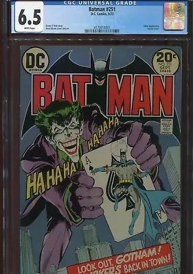 Buy Batman #251 CGC 6.5 DC Comics - 1973 - Neal Adam’s Cover • 450£