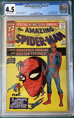 Buy Amazing Spider-man Annual #2 CGC 4.5 (C-OW) 1st Meet Of Spider-Man And Doctor St • 184.99£