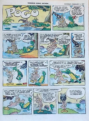 Buy Pogo By Walt Kelly - Large Full Tab Page Color Sunday Comic - February 3, 1957 • 3.16£