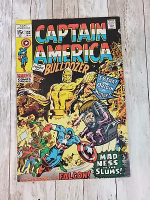 Buy Captain America #133 Marvel Comics 1971 - Origin Of M.O.D.O.K- 1st App Bulldozer • 20.07£