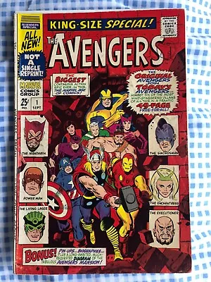 Buy Avengers Annual 1 (1967) Captain America, Thor, Iron Man App • 19.99£