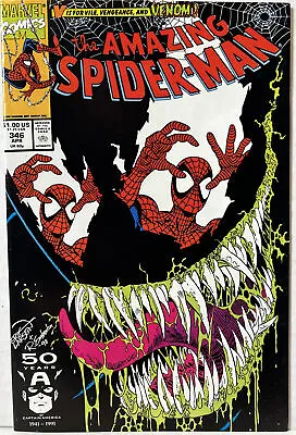 Buy Amazing Spider-Man #346 Iconic Erik Larsen Cover And Venom Appear Marvel 1991 • 11.82£