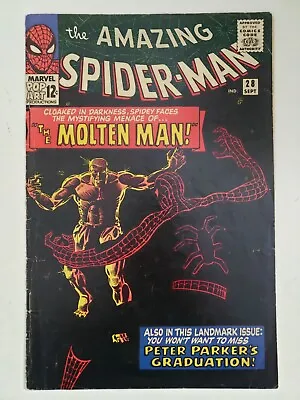 Buy Amazing Spider-Man #28 - 1965 - 1st Appearance & Origin Of Molten Man - KEY • 151.91£