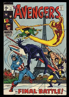 Buy Avengers #71 VF- 7.5 1st Appearance Invaders Black Knight Joins! Marvel 1969 • 79.62£