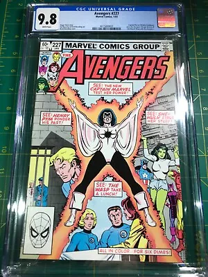 Buy Avengers #227 Cgc 9.8 Captain Marvel Joins Avengers Buscema Wp Marvels Key • 99.12£