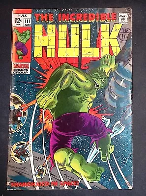 Buy The Incredible Hulk #110 Marvel Comics 1st Appearance Of Galaxy Master VG/F • 19.99£