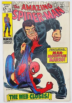 Buy The Amazing Spider-Man # 73 1969 3.5 VG- 1st App Silvermane & Man-Mountain Marko • 33.26£