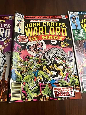 Buy John Carter Warlord Of Mars #1,2,7 (Marvel Comics June 1977) Lot Of 3 • 23.71£