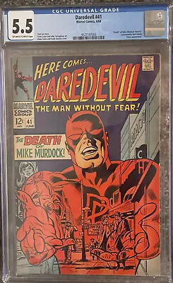Buy DAREDEVIL #41 (1967)  CGC 5.5  1968  The Death Of Mike Murdock!  • 94.20£