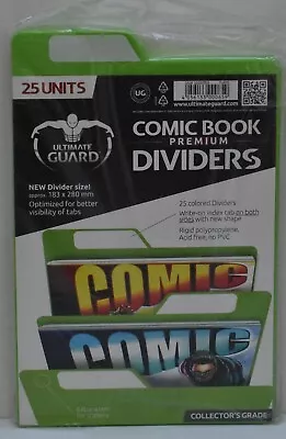 Buy Ultimate Guard Premium Comic Book Dividers Green (25) • 4.99£