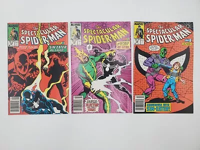 Buy The Spectacular Spiderman # 134, 135, 136. Marvel Comics 1988 Part 1-3 Sin Eater • 15.73£
