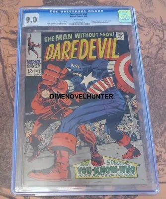 Buy Daredevil Man Without Fear #43 Cgc 9.0 Captain America Appearance • 217.42£