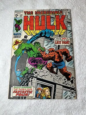 Buy Incredible Hulk #122 1969 Hulk Vs The Fantastic Four Battle🔥 Marvel Comics • 27.65£