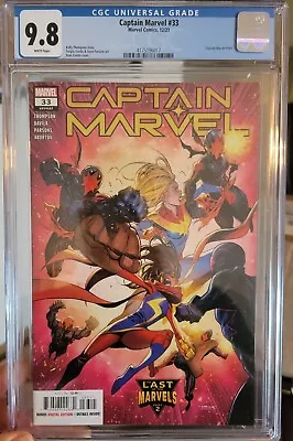 Buy Captain Marvel #33 CGC 9.8 Comic Last Of The Marvel's Part 2 2021 Coello Cover  • 29.58£