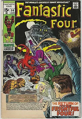 Buy FANTASTIC FOUR 94 FRIGHTFUL FOUR 1970 1961 SERIES 1st APPEARANCE AGATHA HARKNESS • 31.54£