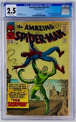 Buy Amazing Spider-Man #20 CGC 2.5 First Scorpion Appearance 1st ASM 1965 GD+ • 394.95£