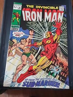 Buy The Invincible Iron Man #25 Vfn+ 1970 Johny Craig Art • 35£