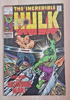 Buy Incredible Hulk #125 FN (6.0) The Absorbing Man - Marvel 1970 • 17.50£